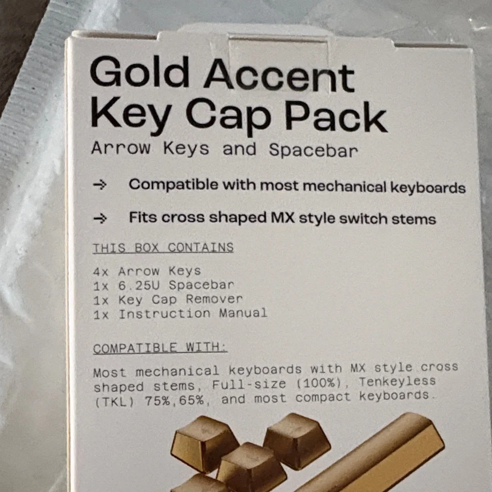 Gold Key Cap Set for Keyboards - Picture 2 of 6
